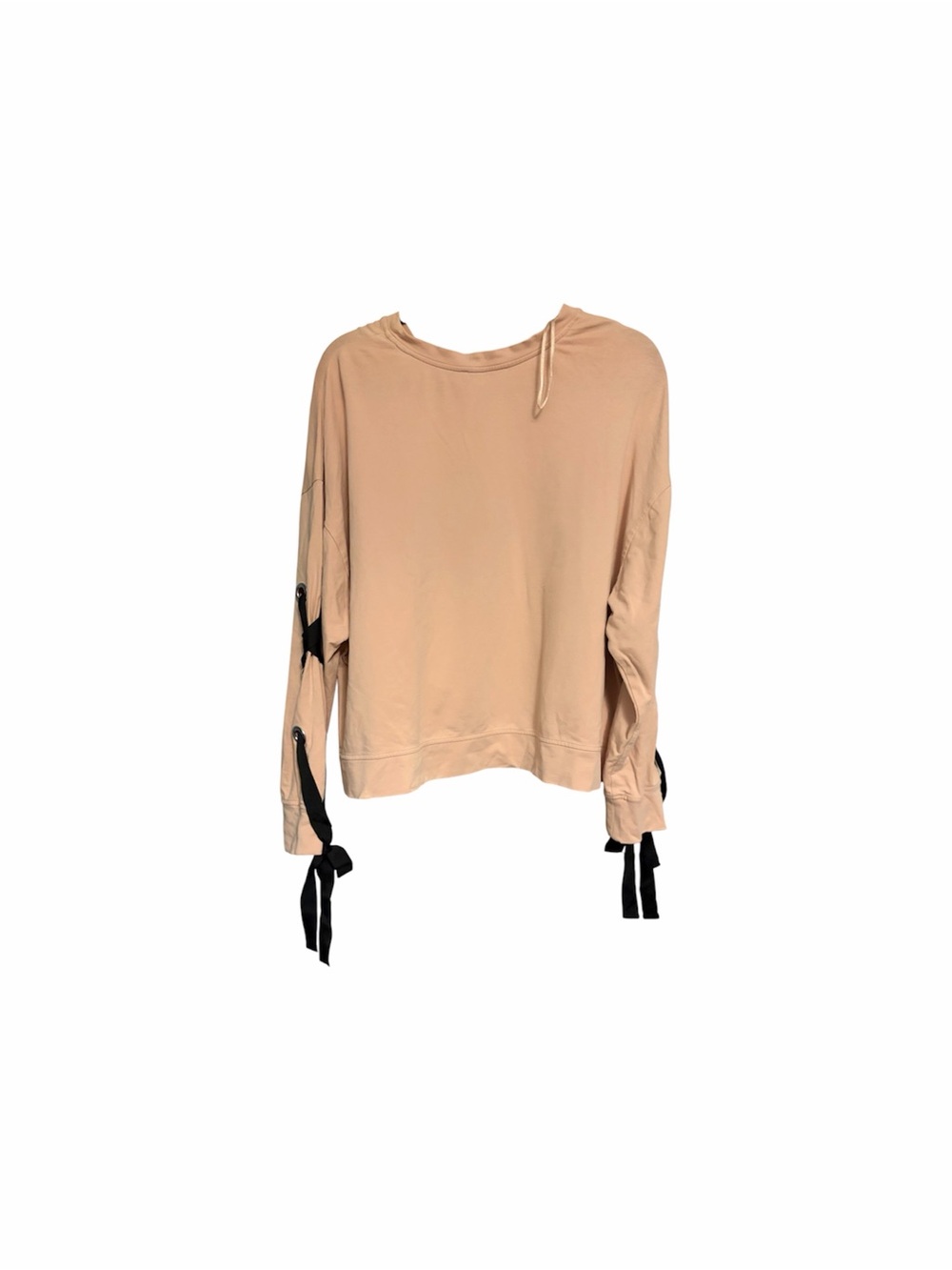 Beige Tie-Sleeve Women's Top